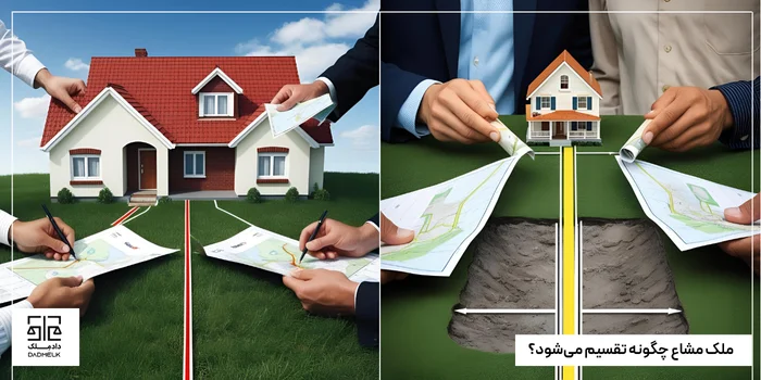 ملک مشاع چگونه تقسیم میشود؟