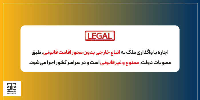 قانون منع اجاره ملک به اتباع غیر مجاز یا قانون اجاره خانه به افغانی