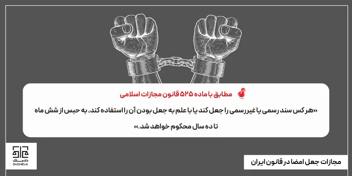 مجازات جعل امضا در قانون ایران