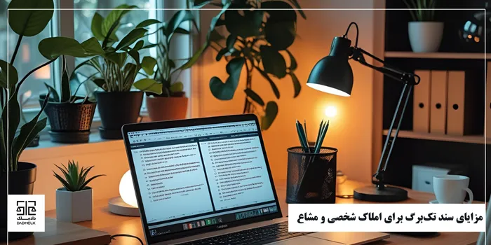 مزایای سند تکبرگ برای املاک شخصی و مشاع