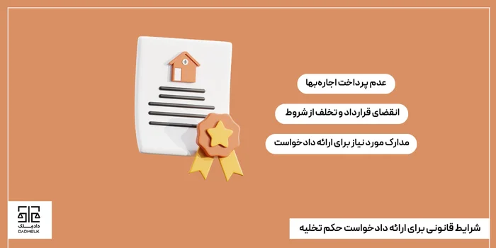 شرایط قانونی برای ارائه دادخواست حکم تخلیه